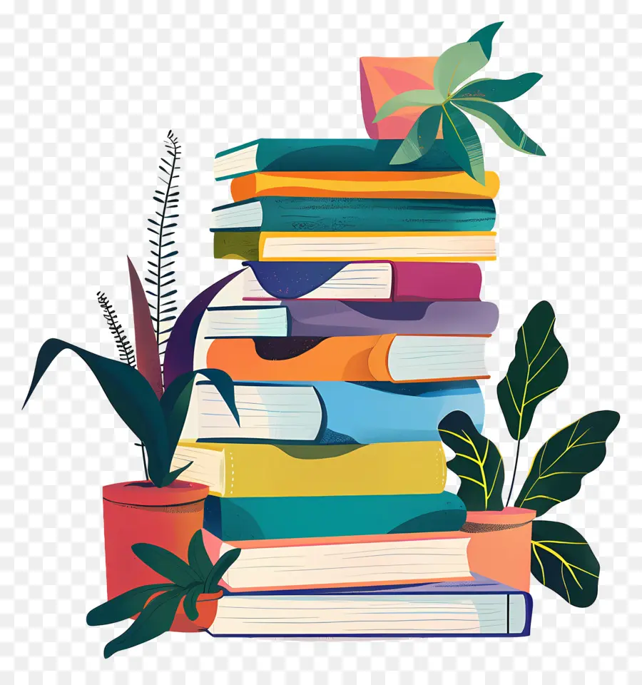 Pile De Livres，Tasse PNG