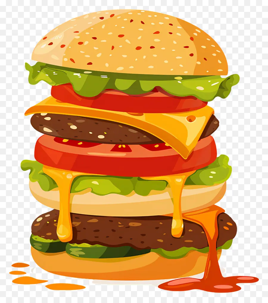 Burger Juteux，Hamburger PNG