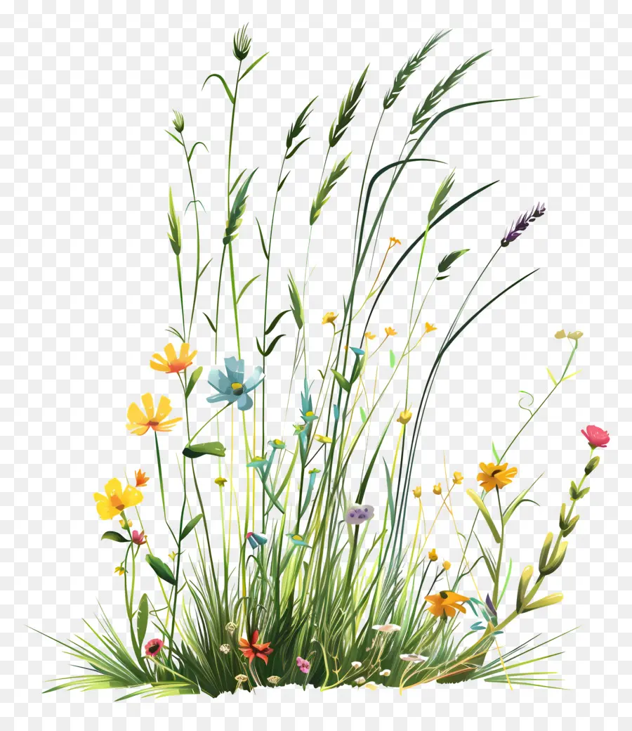 Fleur D'herbe，Herbe Et Fleurs PNG