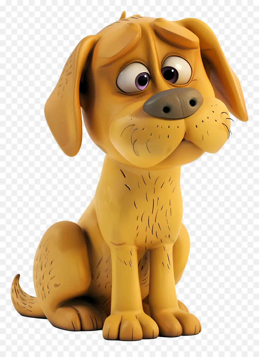 Chien 3d，Chien Triste PNG