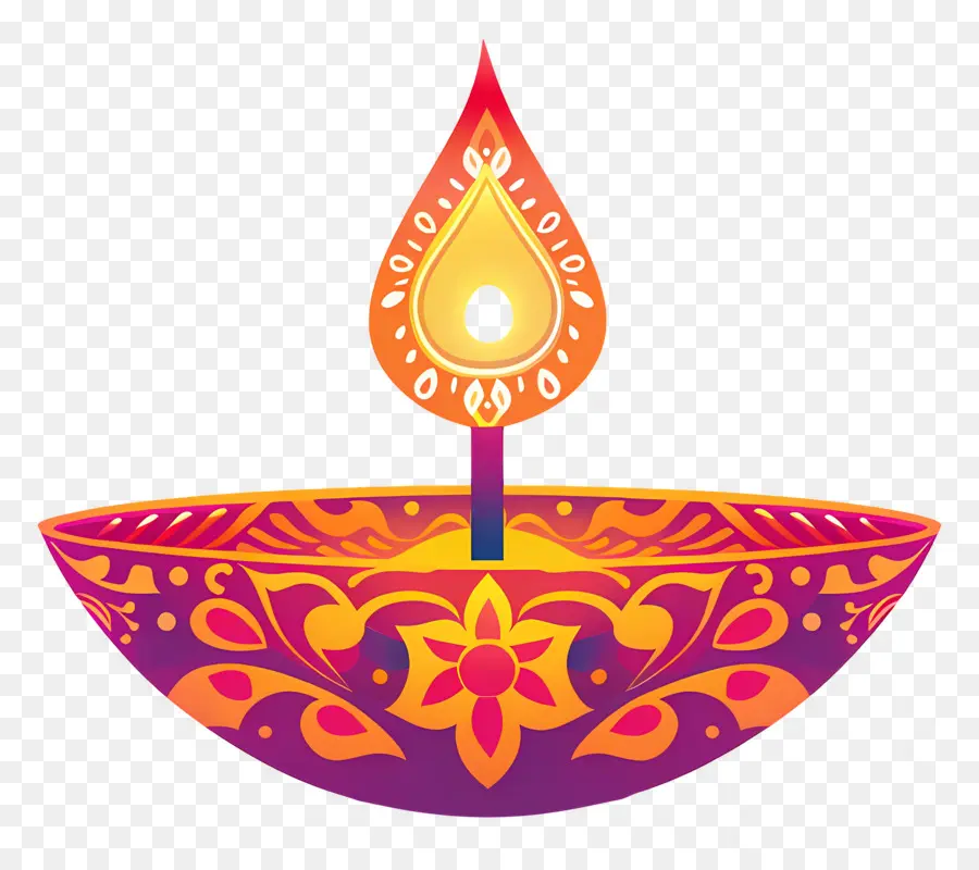 Diwali Diya，Diya Décoratif PNG