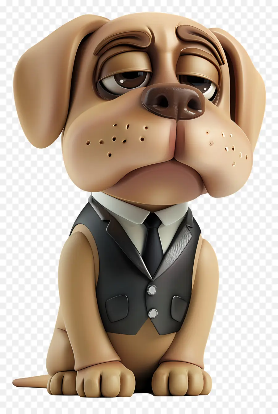 Chien 3d，Chien De Dessin Animé En Costume PNG