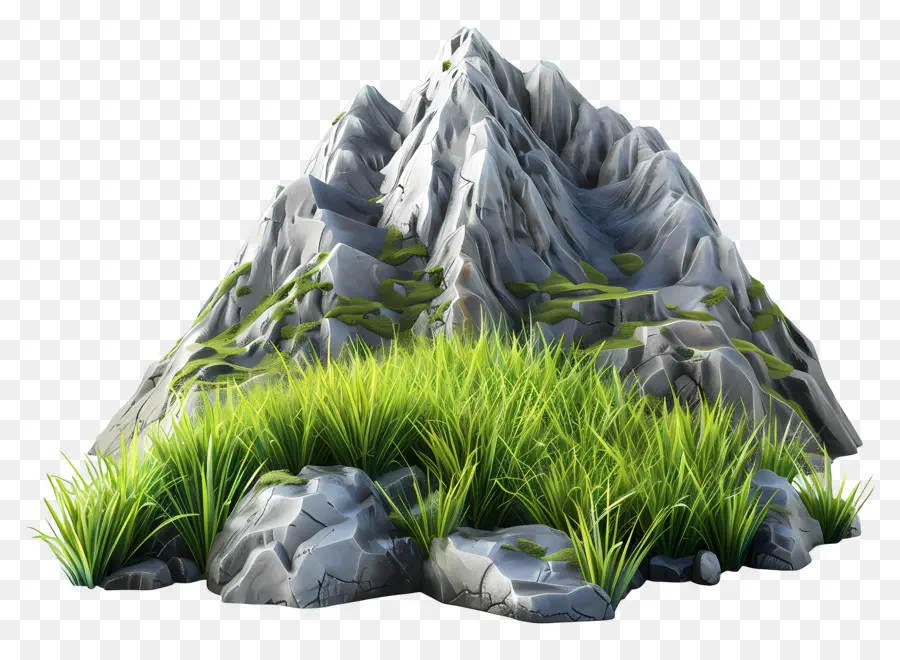 Herbe De Montagne，Montagne Verte PNG