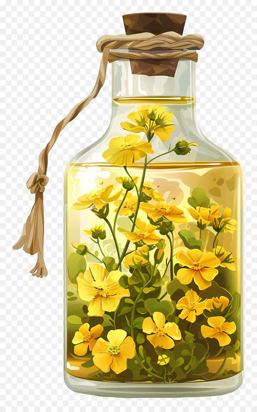 Huile De Canola，Bouteille De Fleurs PNG