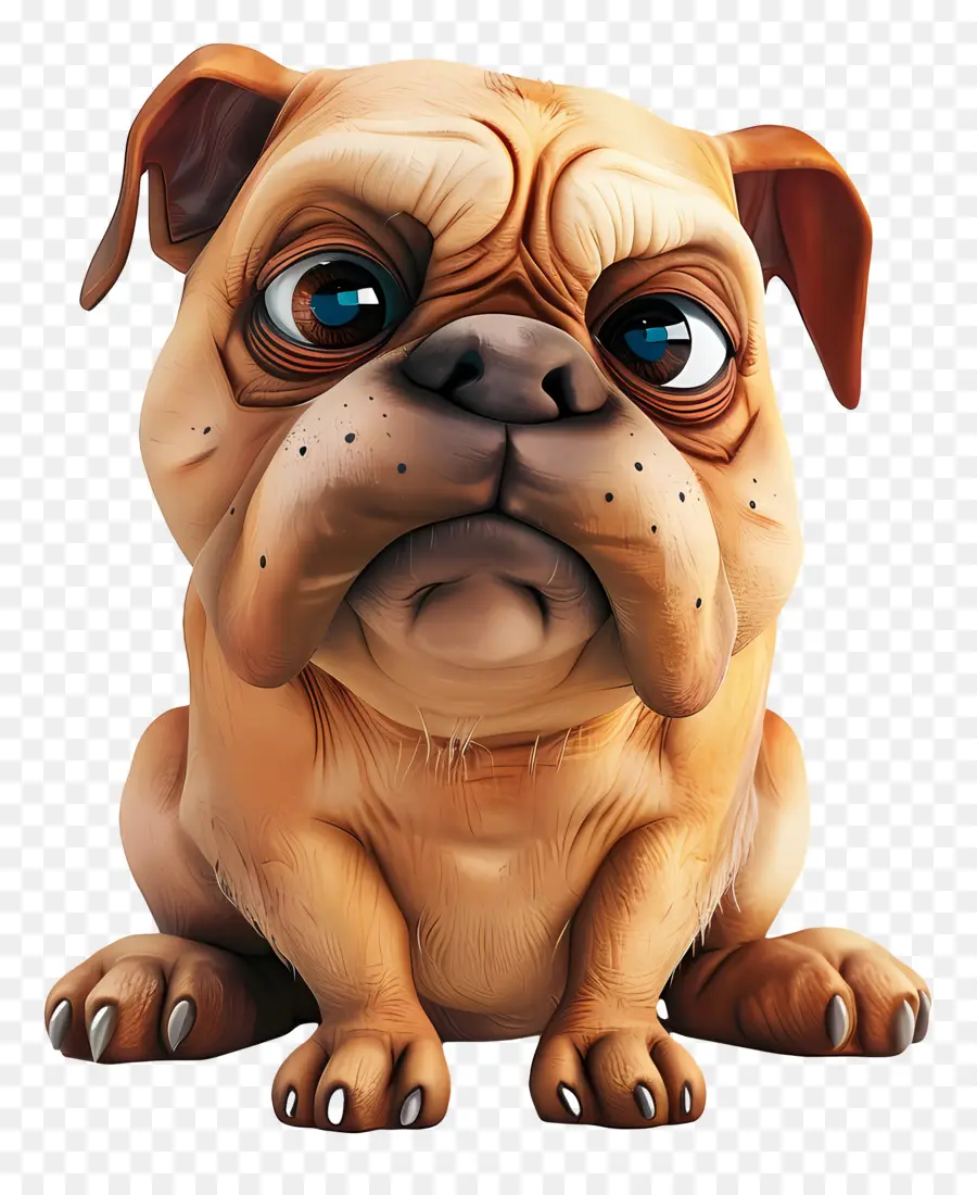 Chien 3d，Chien Carlin De Dessin Animé PNG