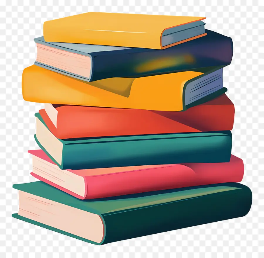 Pile De Livres，Pile Colorée De Livres PNG