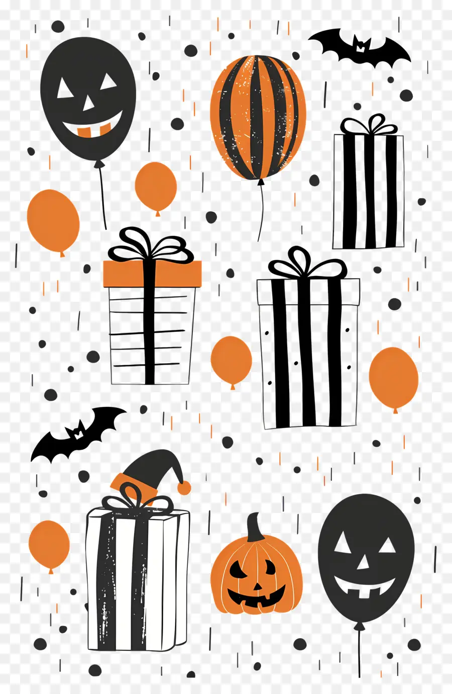 Ballons D'halloween，Cadeaux D'halloween PNG