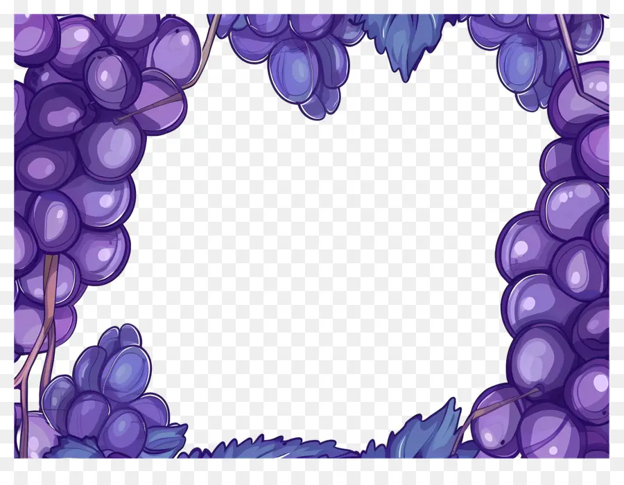 Bordure De Raisin，Cadre De Raisins PNG