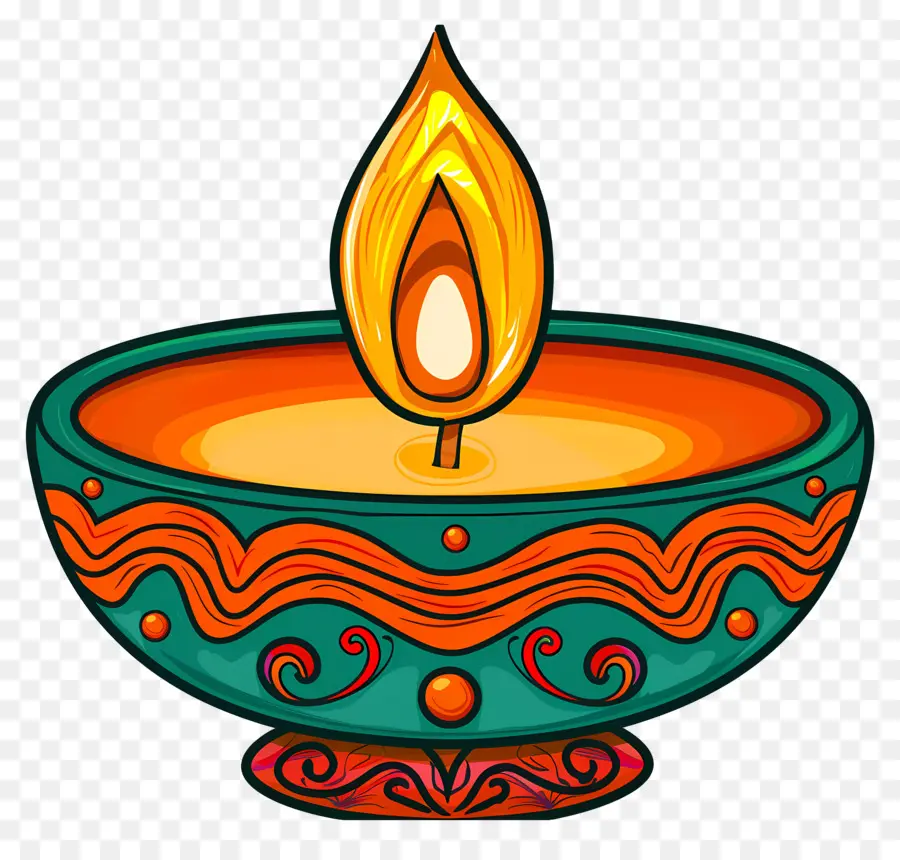 Diwali Diya，Lampe à Huile PNG