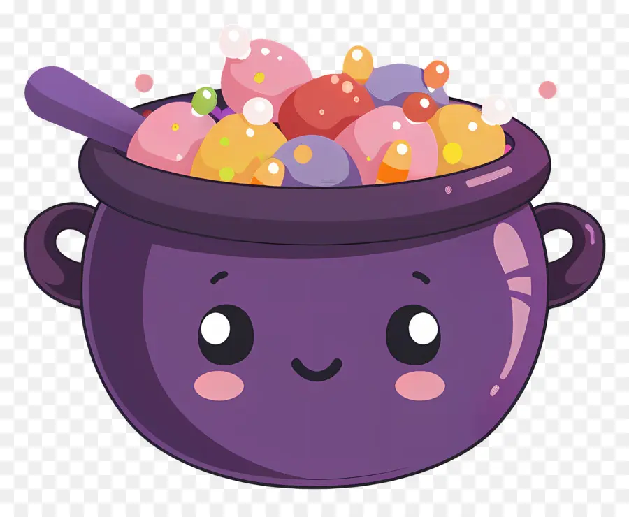 Bonbons D'halloween，Pot Violet PNG