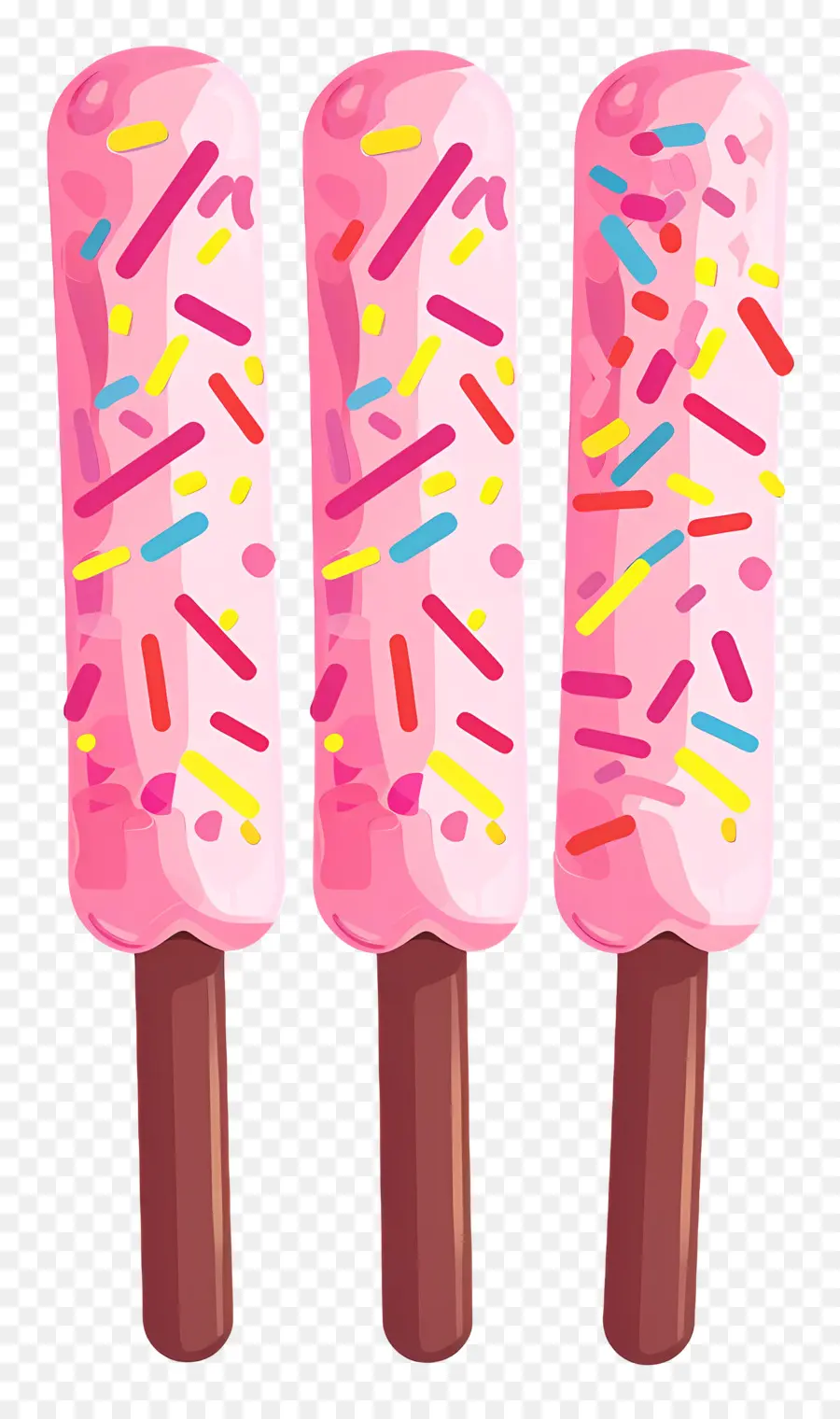 Bâtonnets De Chocolat，Glaces Roses PNG