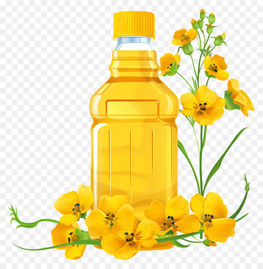 Huile De Canola，Bouteille D'huile PNG