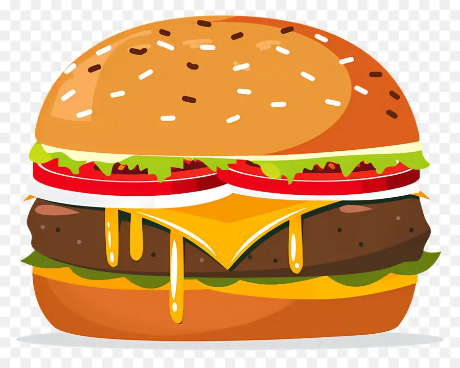 Burger Juteux，Double Cheeseburger PNG