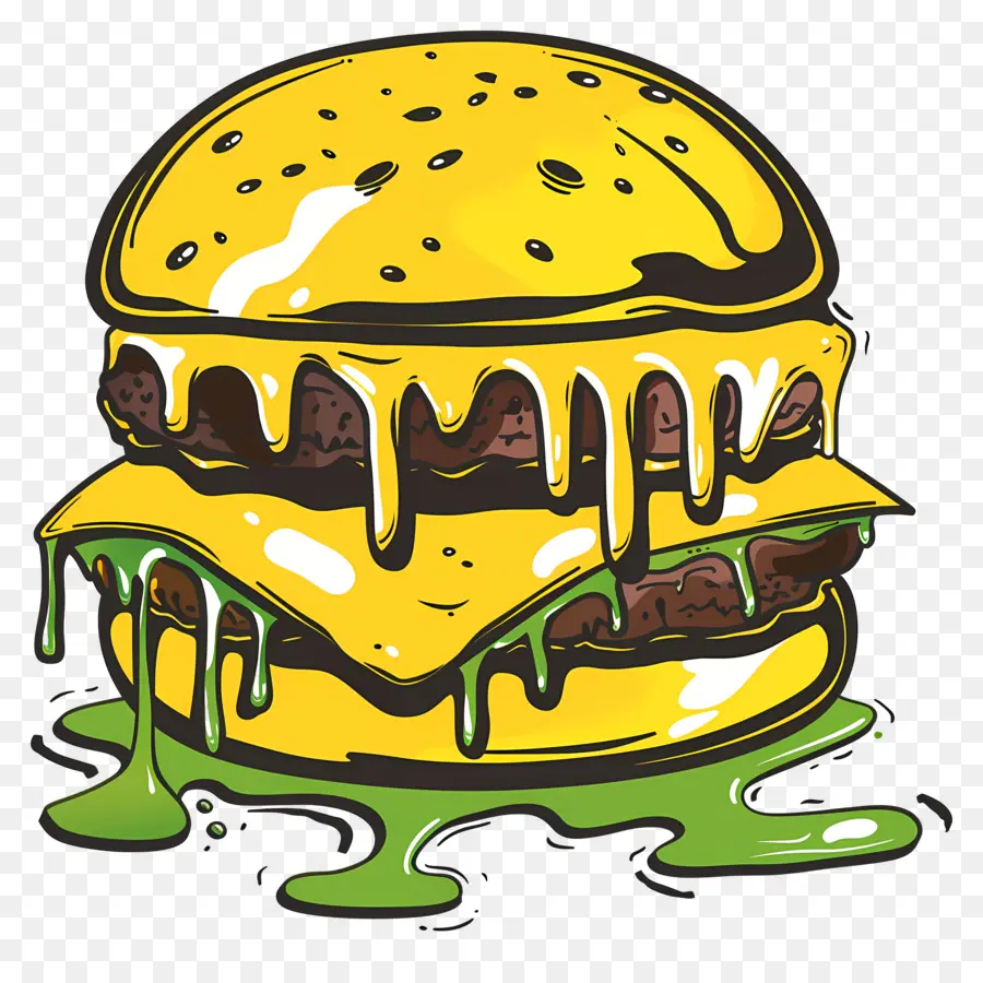 Burger Juteux，Burger Au Fromage PNG