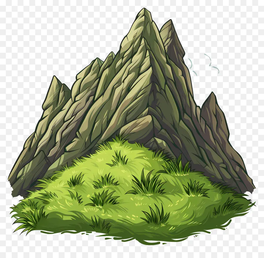 Herbe De Montagne，Sommet De La Montagne PNG