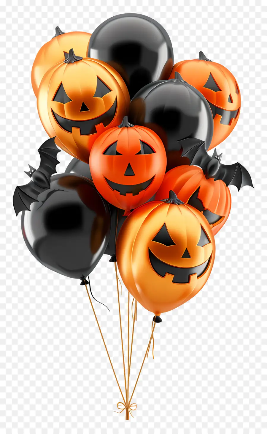 Ballons D'halloween，Ballons Citrouille PNG