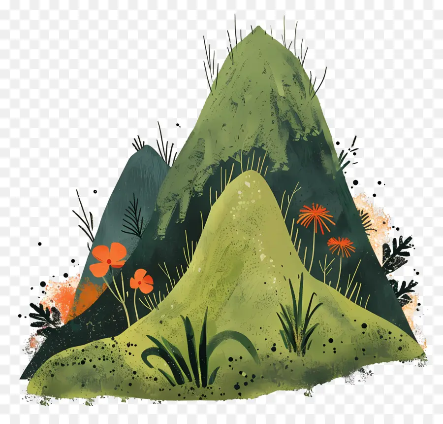 Herbe De Montagne，Nature PNG