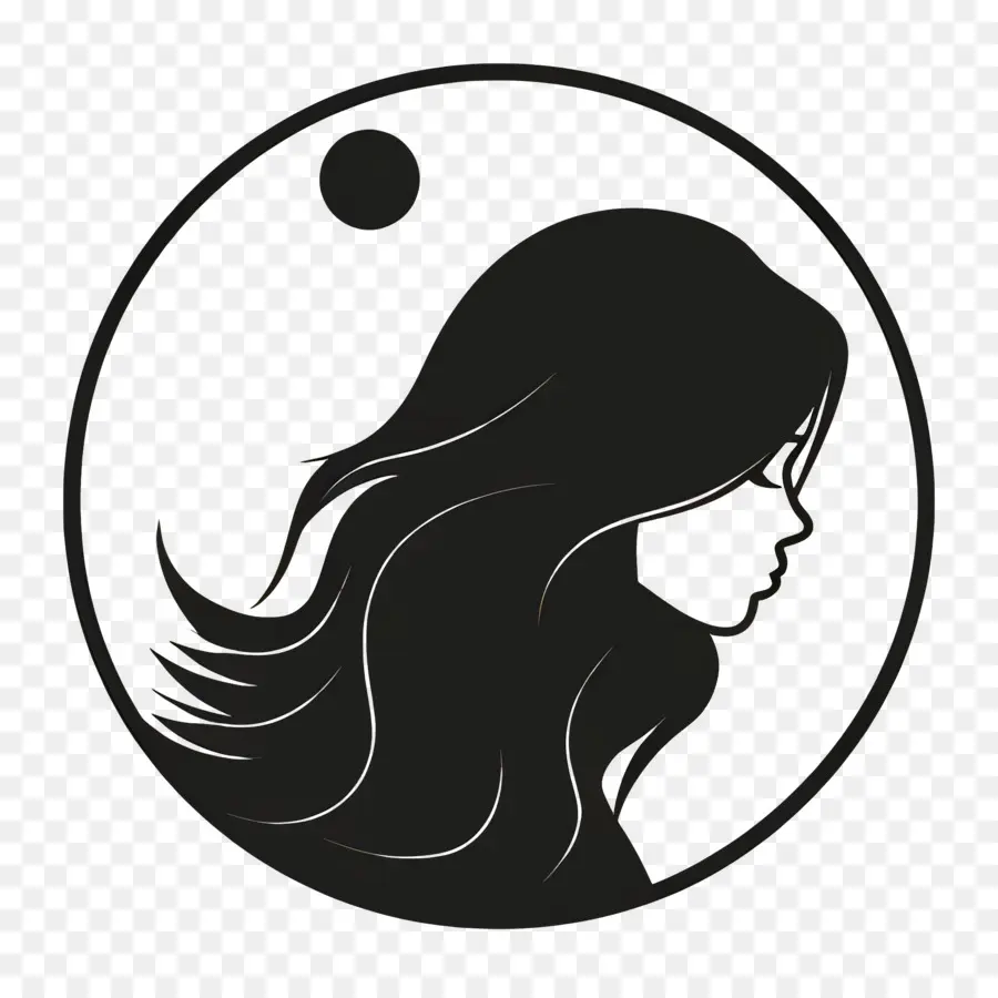 Logo De Fille，Femme Silhouette PNG