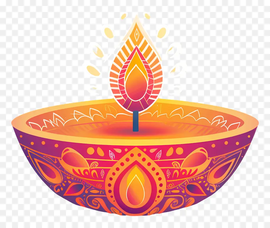 Diwali Diya，Diya Décoratif PNG