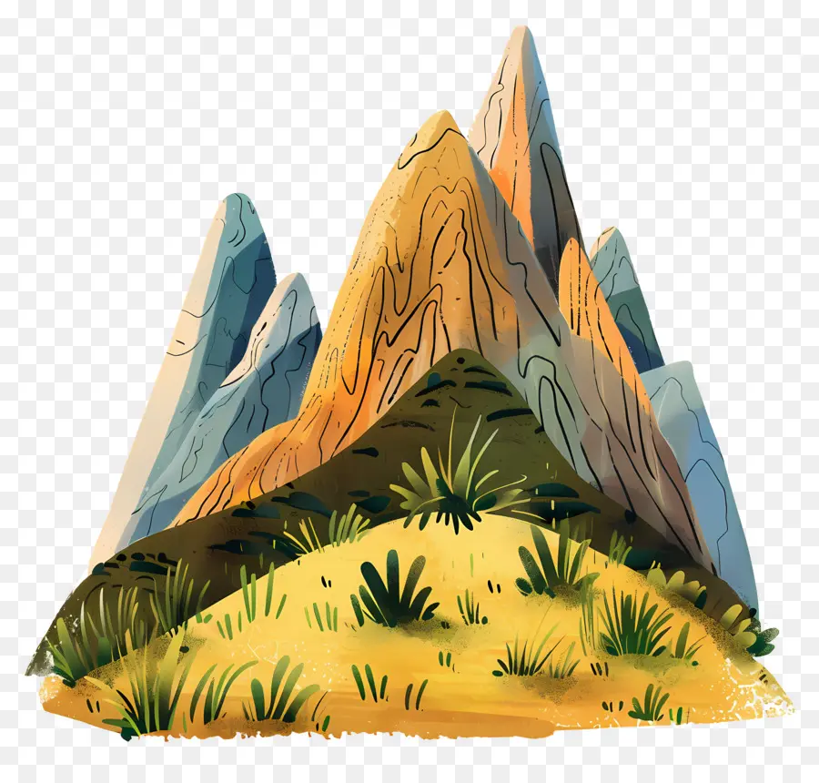 Herbe De Montagne，Montagne PNG