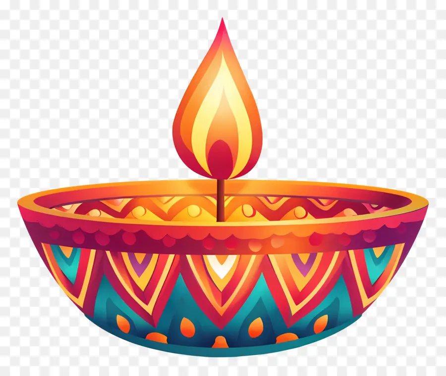 Diwali Diya，Lampe à Huile Décorative PNG