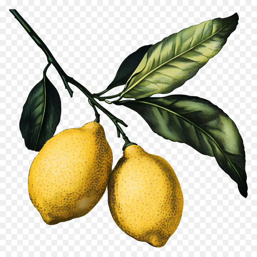 Citron Millésime，Paire De Citron PNG