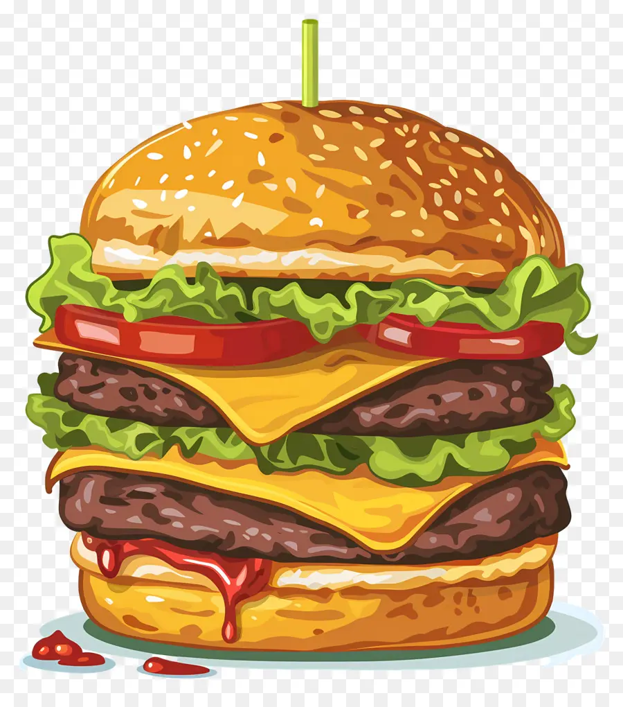 Burger Juteux，Cheeseburger PNG