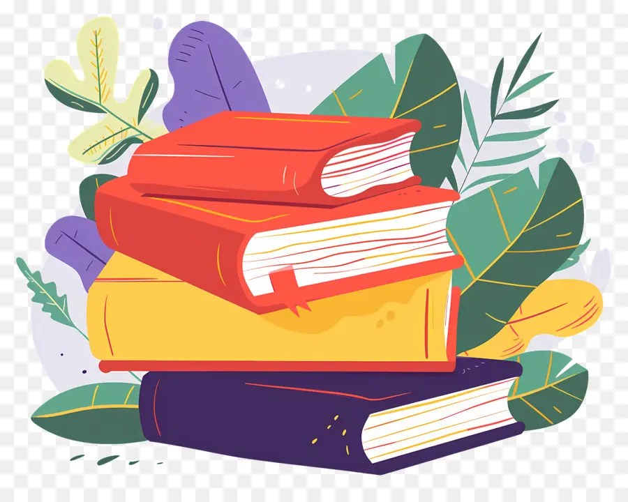 Pile De Livres，En Lisant PNG