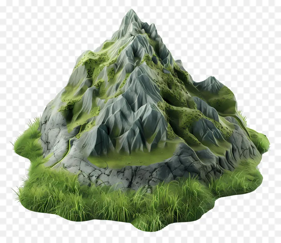 Herbe De Montagne，Montagne Verte PNG