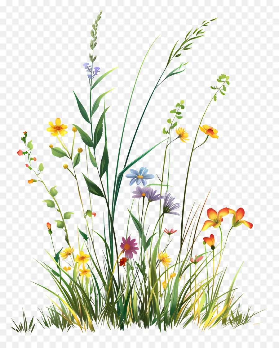 Fleur D'herbe，Fleurs Sauvages PNG