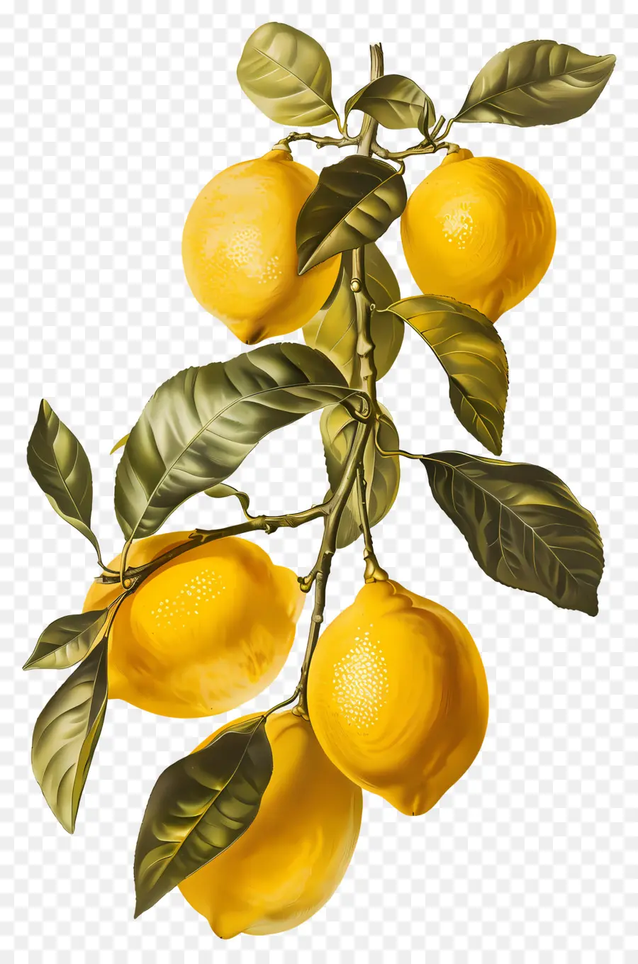 Citron Millésime，Branche De Citron PNG