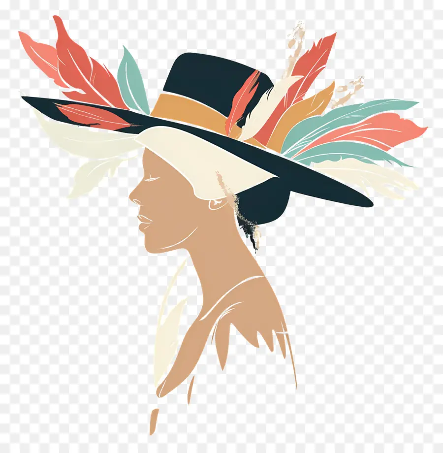 Logo De Fille，Femme Avec Un Chapeau PNG