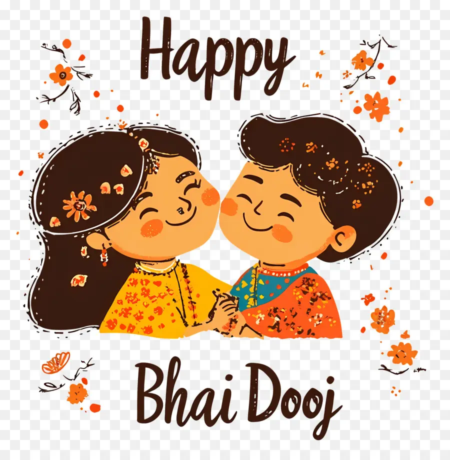 Joyeux Bhai Dooj，Frères Et Sœurs PNG