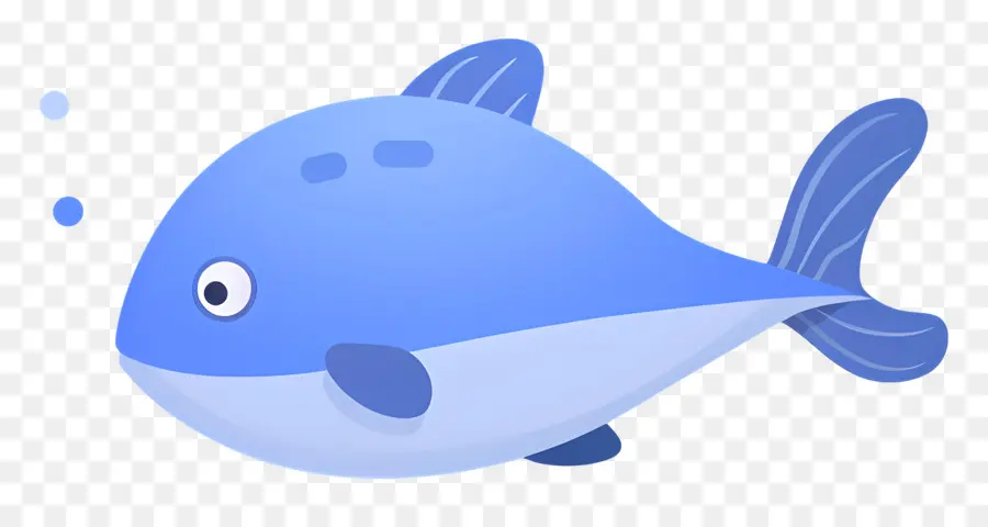 Poisson Bleu，Baleine De Dessin Animé PNG