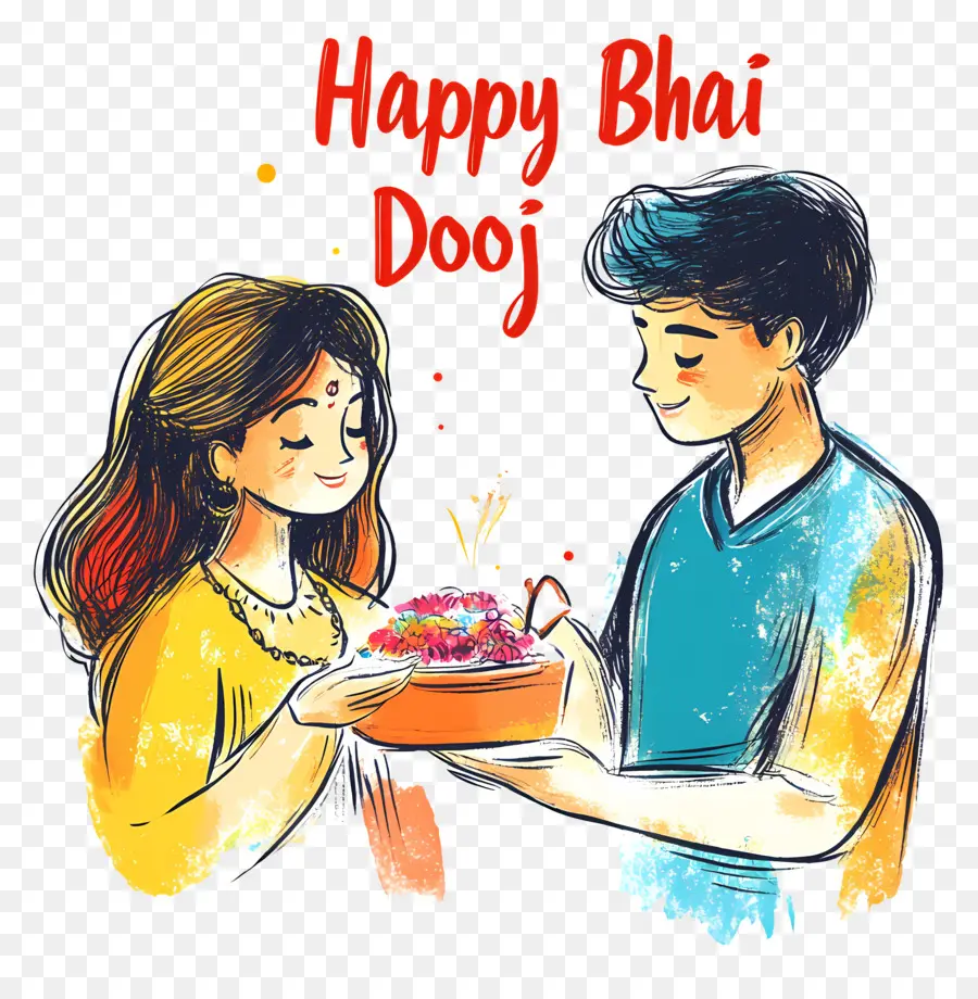 Joyeux Bhai Dooj，Célébration Du Bhai Dooj PNG