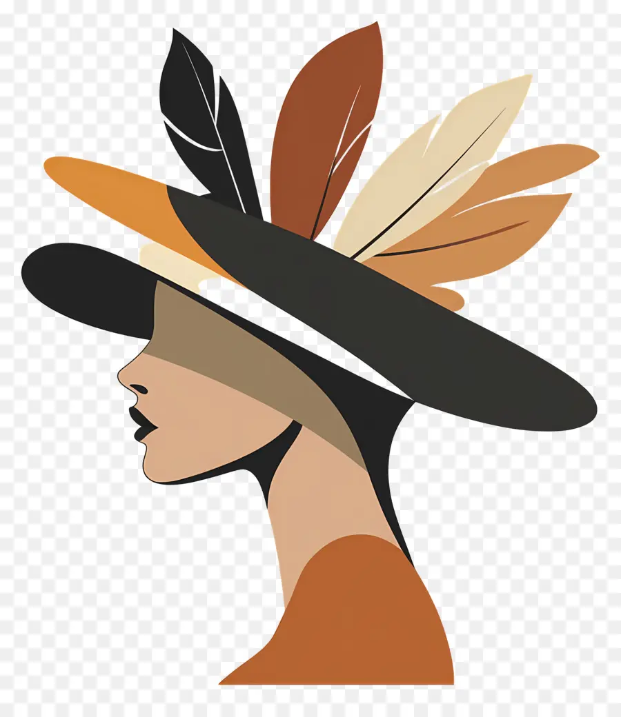 Logo De Fille，Femme Avec Un Chapeau PNG