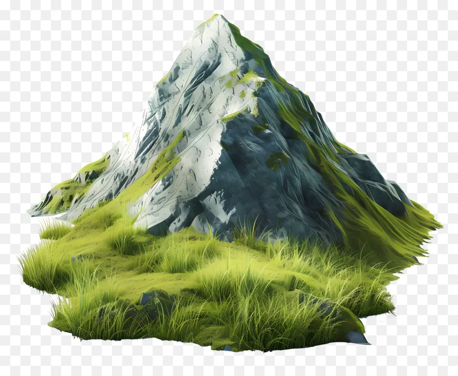 Herbe De Montagne，Montagne Verte PNG