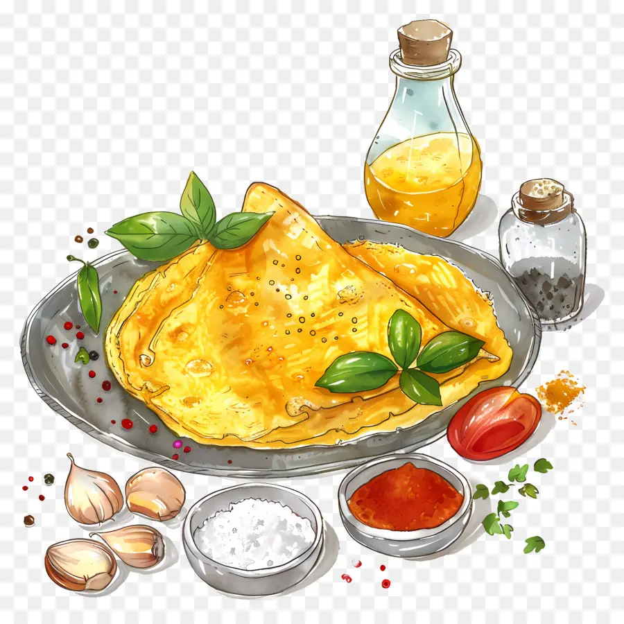 Omelette Espagnole，Omelette PNG