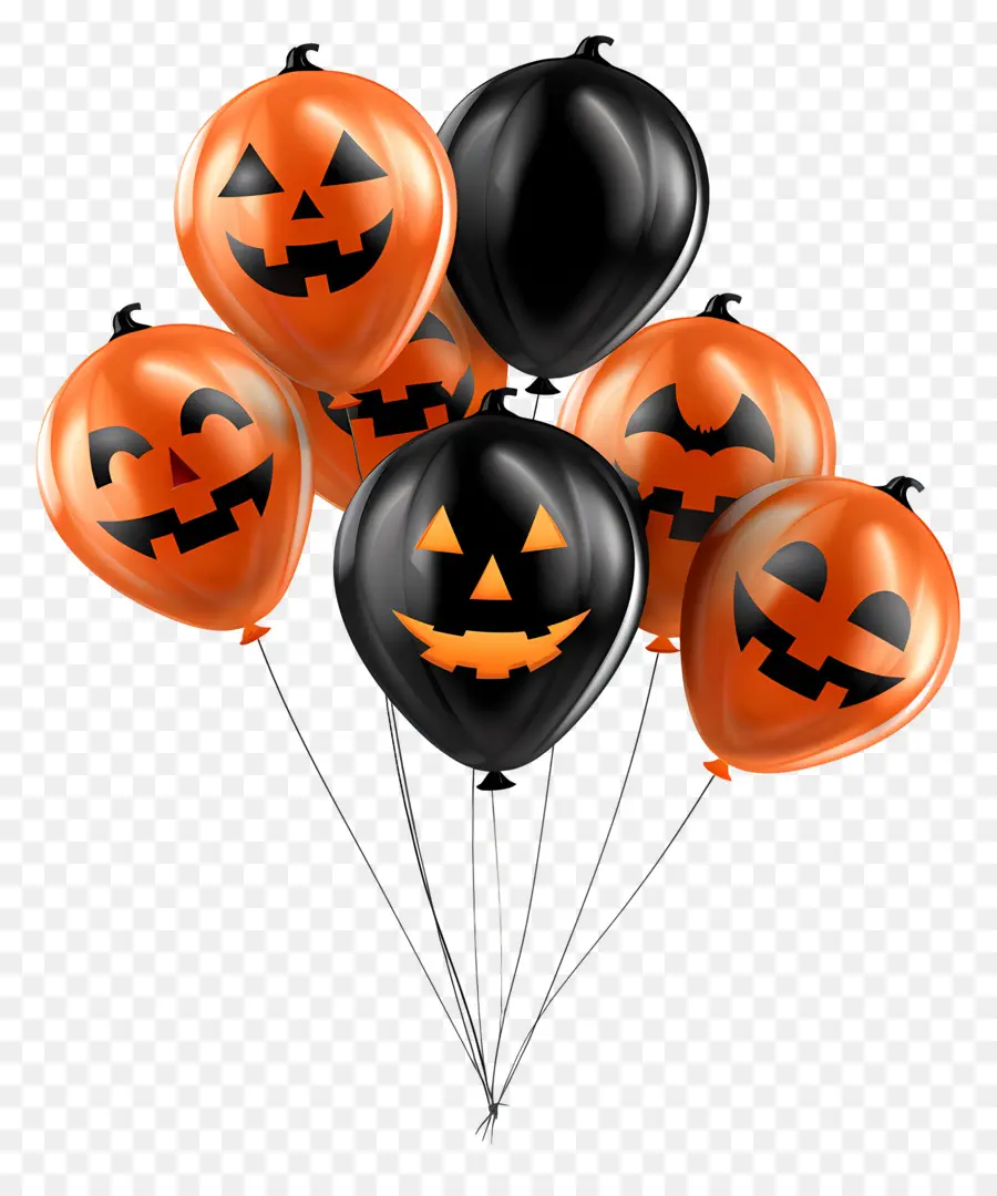 Ballons D'halloween，Ballons Citrouille PNG