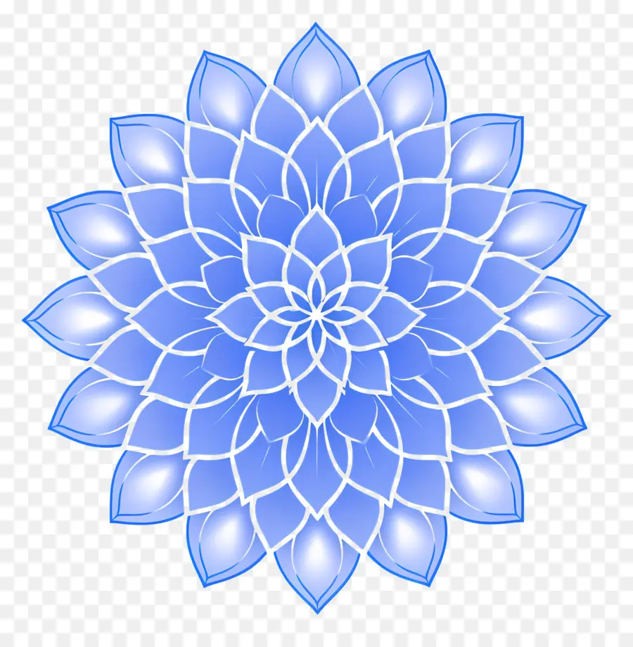 Modèle De Mandala，Mandala Bleu PNG