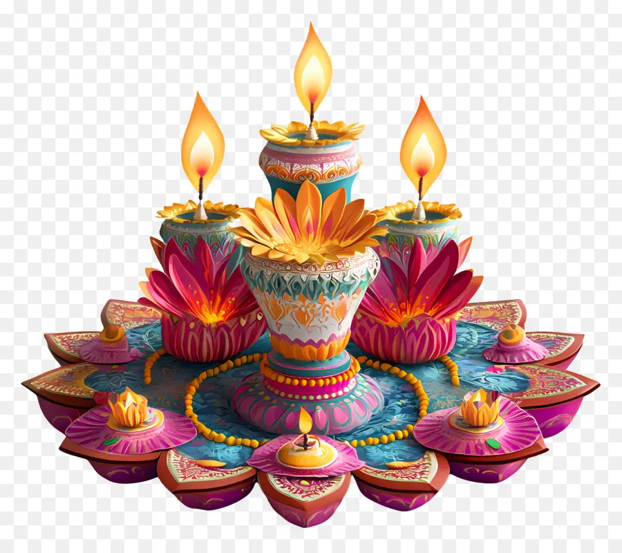 Deepavali，Lampes Diwali PNG