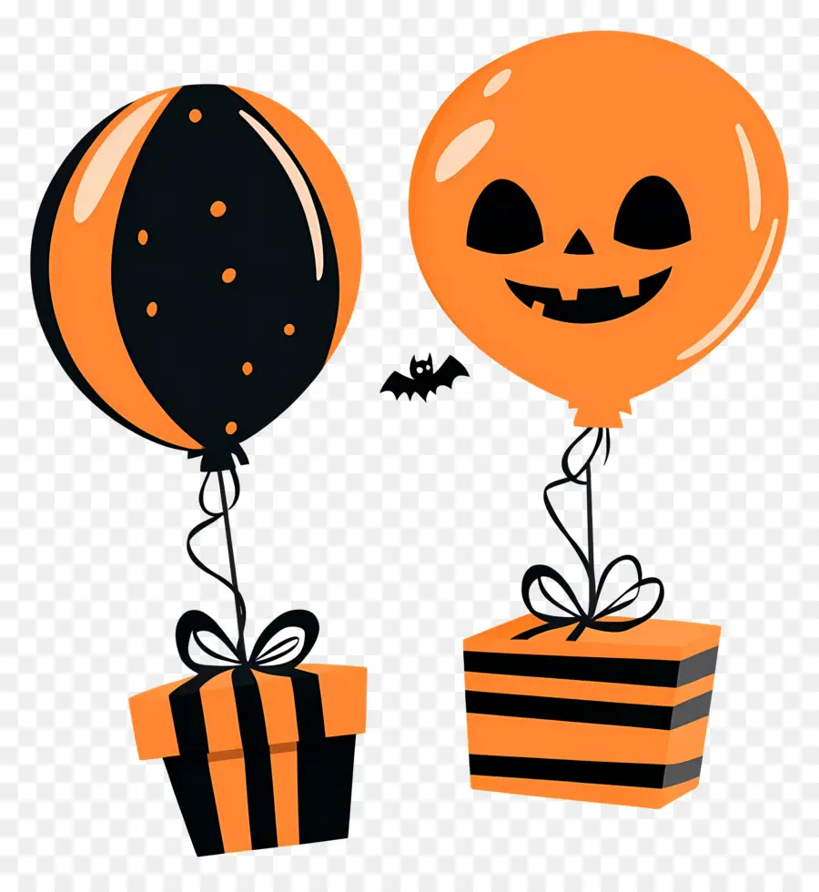 Ballons D'halloween，Cadeaux PNG