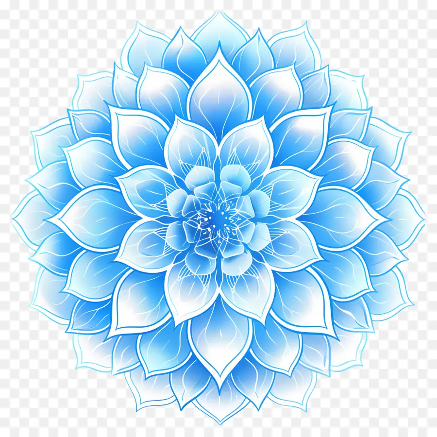 Modèle De Mandala，Mandala Bleu PNG