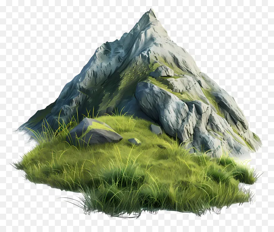 Herbe De Montagne，Montagne Verte PNG