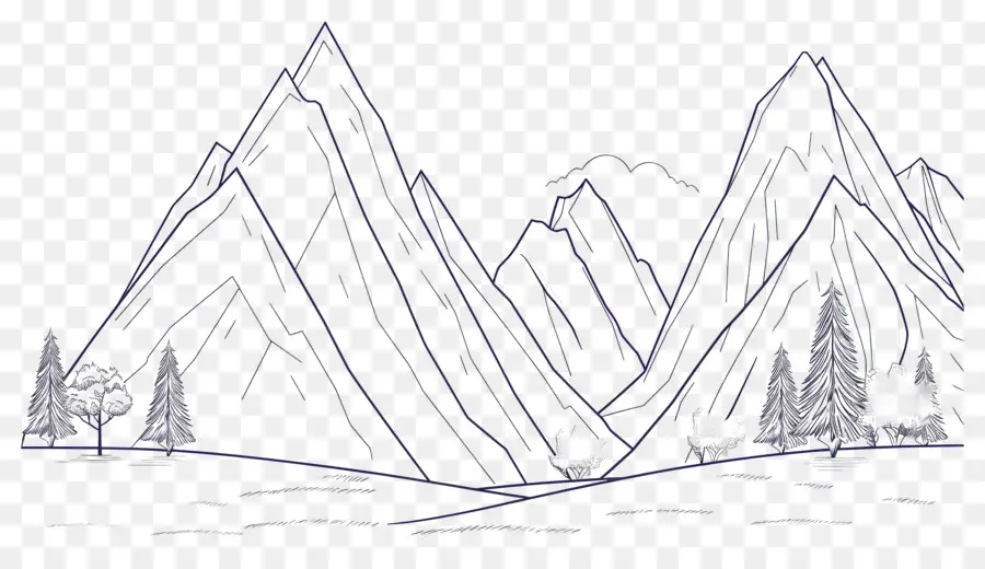 Aperçu De La Montagne，Croquis De Montagne PNG