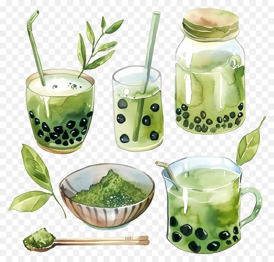 Boisson Au Matcha，Boissons Au Matcha PNG