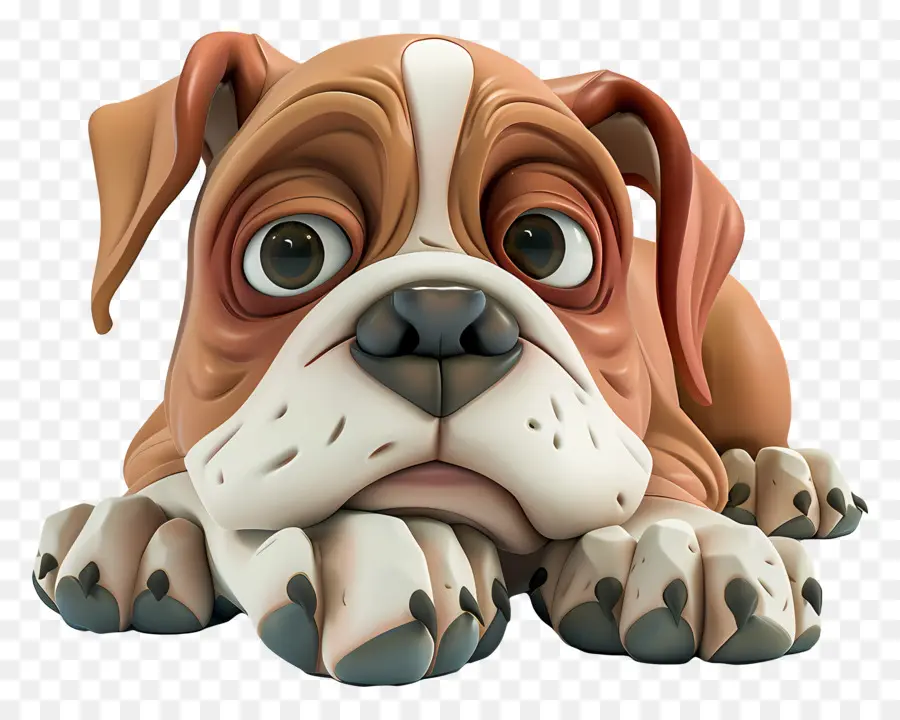 Chien 3d，Chien De Dessin Animé Marron PNG