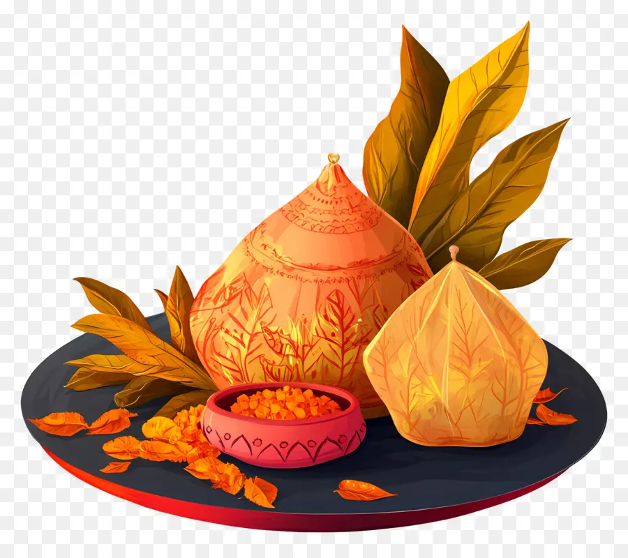 Joyeux Chat Puja，Pots Décoratifs PNG