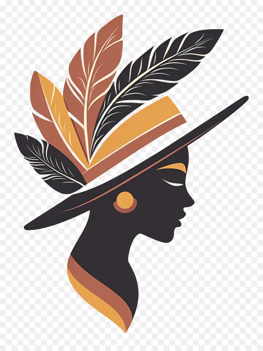 Logo De Fille，Femme Avec Un Chapeau PNG