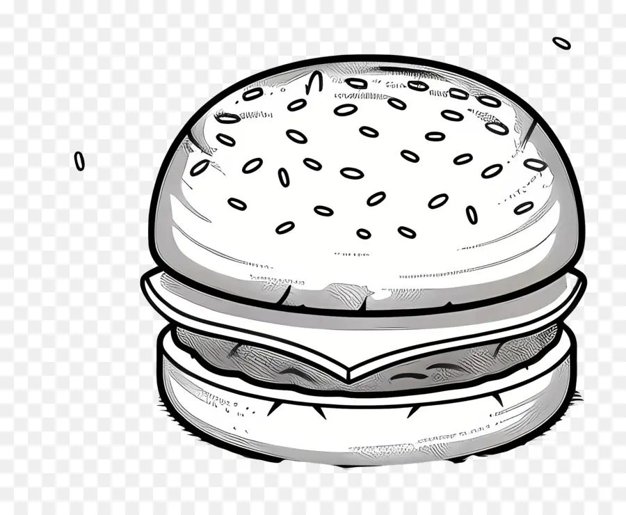 Aperçu Du Hamburger，Croquis De Hamburger PNG